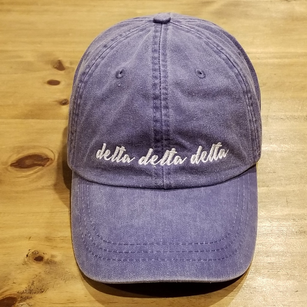 Delta Delta Delta Tri Delta Womens Fraternity Sorority Hat Blue Casual